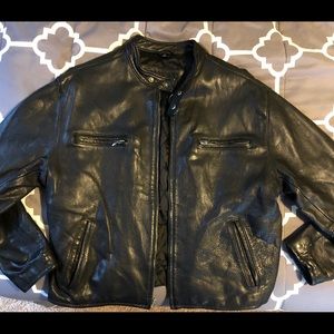 Kenneth Cole Men’s Heavy Leather Jacket-XL